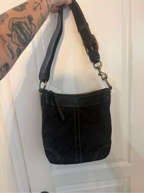 Coach 10403 Legacy Messenger Black Signature C Canvas Shoulder Bag